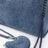 Grote denim tas met hart