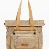 Grote modulaire raffia-rugzak