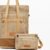 Grote modulaire raffia-rugzak