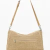 Grote raffia tas met bedeltjes