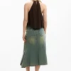 Halterblouse met applicaties