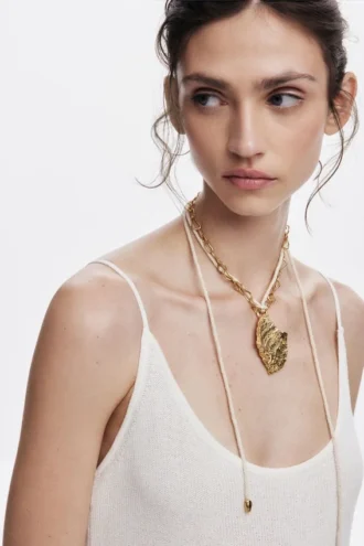 Hangers met meerdere posities, vergulde schelp van Zalio