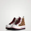 Hoge platform Sneakers met dierenprint
