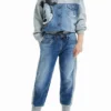 Hybride denim joggingbroek