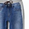 Hybride denim joggingbroek