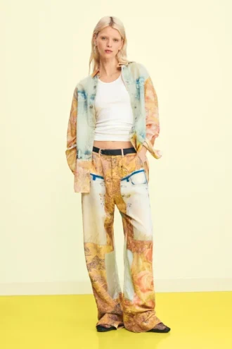 Hybride denim overhemd