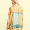Hybride denim overhemd