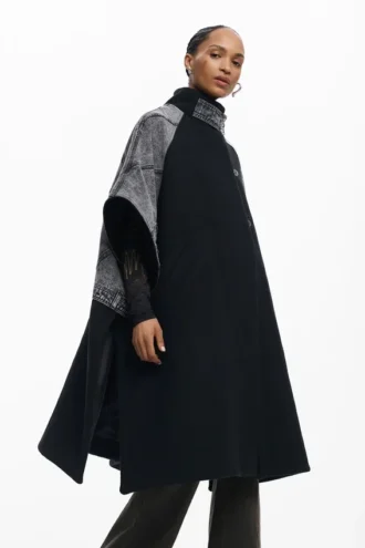 Hybride denim Poncho