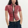 Iriserend T-shirt met rits