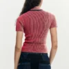Iriserend T-shirt met rits
