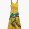 Jacquard jurk met bandjes