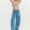 Jeans met bloemenprint