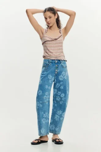 Jeans met bloemenprint