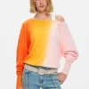 Jeans met bloemenstiksels