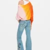 Jeans met bloemenstiksels