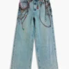 Jeans met kettingen