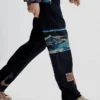 Jeans met oosterse print