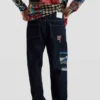 Jeans met oosterse print