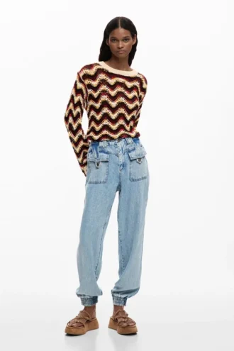 Joggingbroek van denim