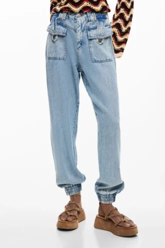 Joggingbroek van denim