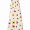 Jumpsuit met bandjes en madeliefjes
