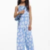 Jumpsuit met bloemenprint en bandjes