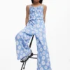 Jumpsuit met bloemenprint en bandjes