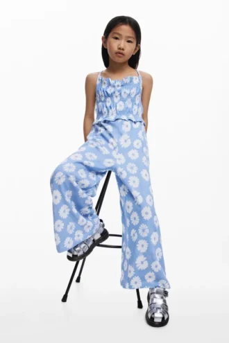 Jumpsuit met bloemenprint en bandjes