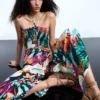 Jumpsuit met tropische print