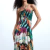 Jumpsuit met tropische print