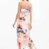 Jurk met bloemenprint en ruches