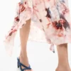 Jurk met bloemenprint en ruches