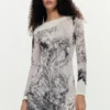 Jurk met collageprint