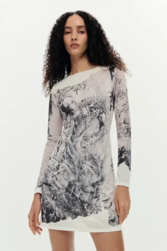 Jurk met collageprint