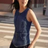 Jurk met denimcombinatie