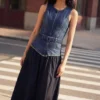 Jurk met denimcombinatie