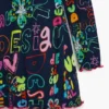 Jurk met lange mouwen en letters