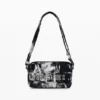 Kleine crossbody-portemonnee met textuur