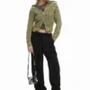 Kleine crossbody-portemonnee met textuur
