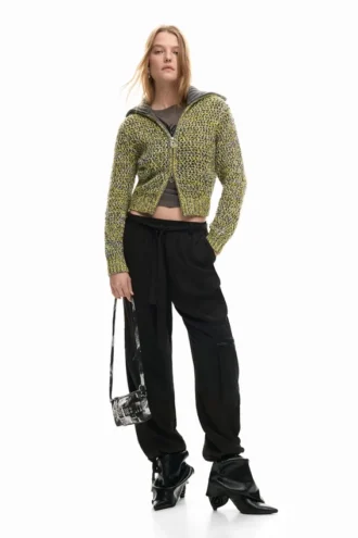 Kleine crossbody-portemonnee met textuur