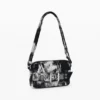 Kleine crossbody-portemonnee met textuur
