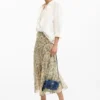 Kleine denim crossbody-portemonnee met Applicaties