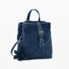 Kleine denim rugzak met bloemenprint