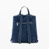 Kleine denim rugzak met bloemenprint