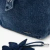 Kleine denim rugzak met bloemenprint