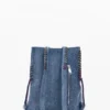 Kleine denim rugzak met hartjes