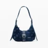 Kleine denim tassen met bloemen