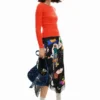 Kleine denim tassen met bloemen