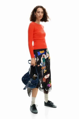 Kleine denim tassen met bloemen