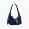 Kleine denim tassen met bloemen